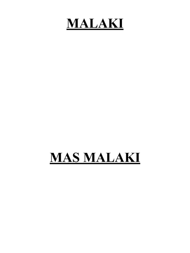 Malaki pdf