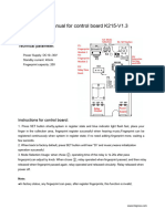 User Manual For Control Board K215-V1.3