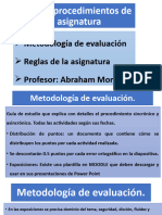 Reglas y Procedimientos de La Asignatura - LETRAS 011