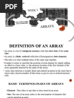 Arrays Week3