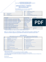 Lista de Útiles, 3° Básico: Año Escolar 2024