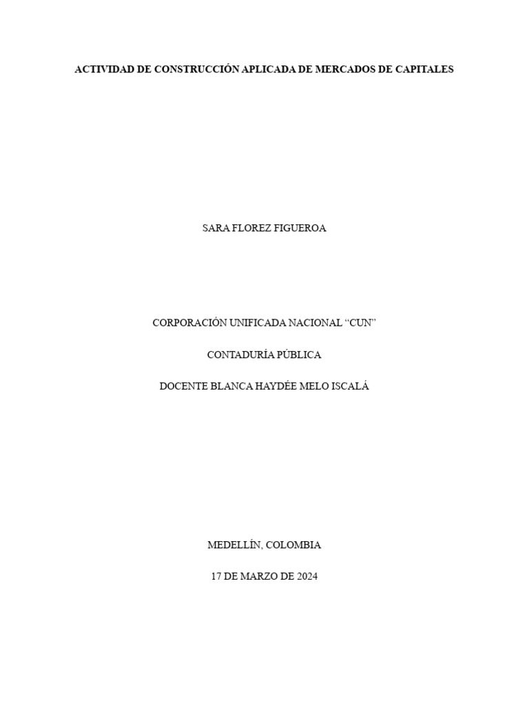 Mercado de Valores en Colombia | PDF | Bolsa | Bolsa de Valores