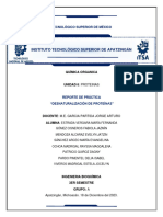 Ev-U6 - Reporte de Practica - Desnaturalización de Proteinas