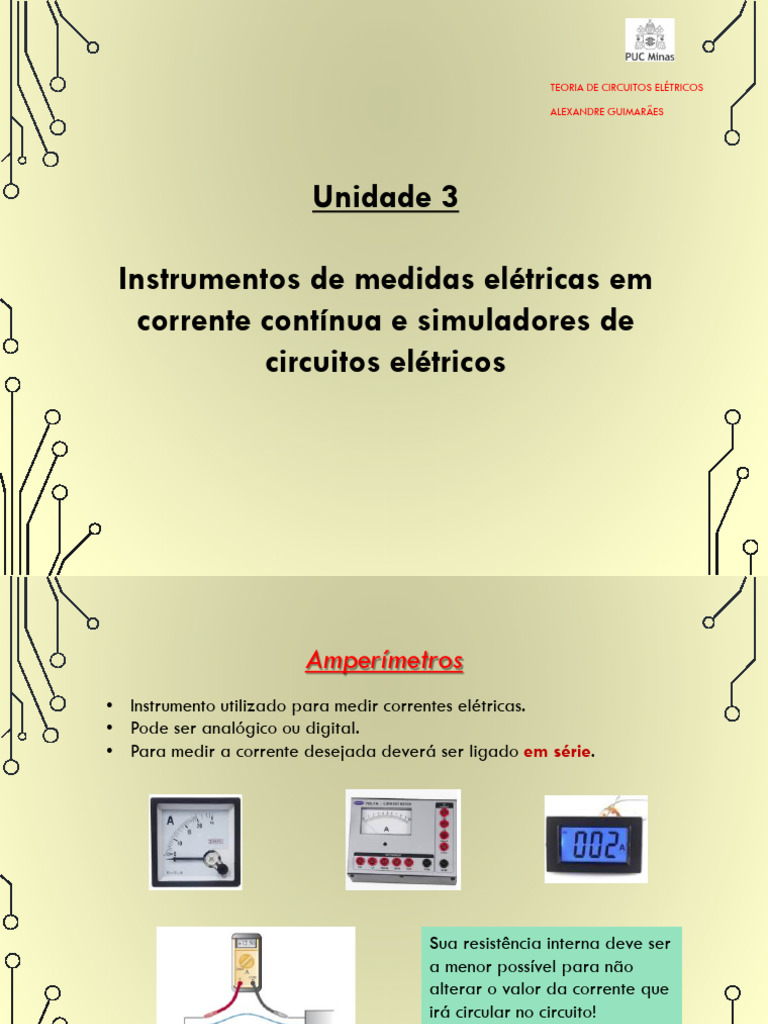 Instrumentos de Medidas Elétricas | PDF | Rede elétrica | Resistência ...