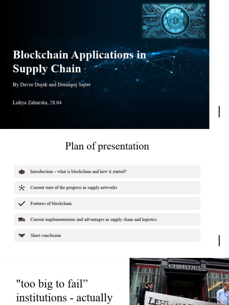 Blockchain in Supply Chain Management | PDF | Supply Chain | Computing