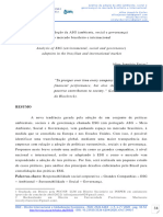 Resumo: Análise Da Adoção Da ASG (Ambiente, Social e Governança) No Mercado Brasileiro e Internacional