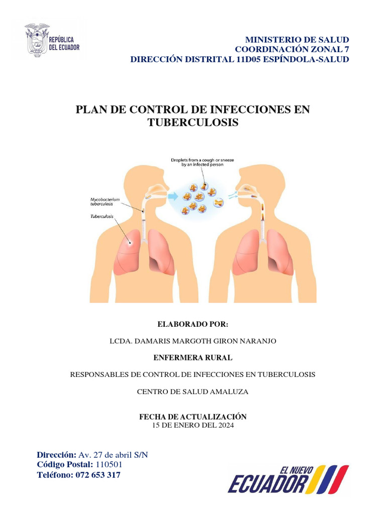 Plan de Control de Infecciones TB | PDF | Tuberculosis | Epidemiología