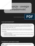 01 Percepcja Uwaga Świadomość