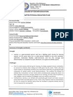 Adapted Physical Education Plan Template