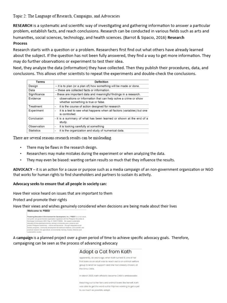 English 10 Quarter 2: Research & Advocacy | PDF | Human Communication ...