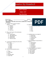 BSN 2 Semester Subject: A & P Topic Wise Mcqs