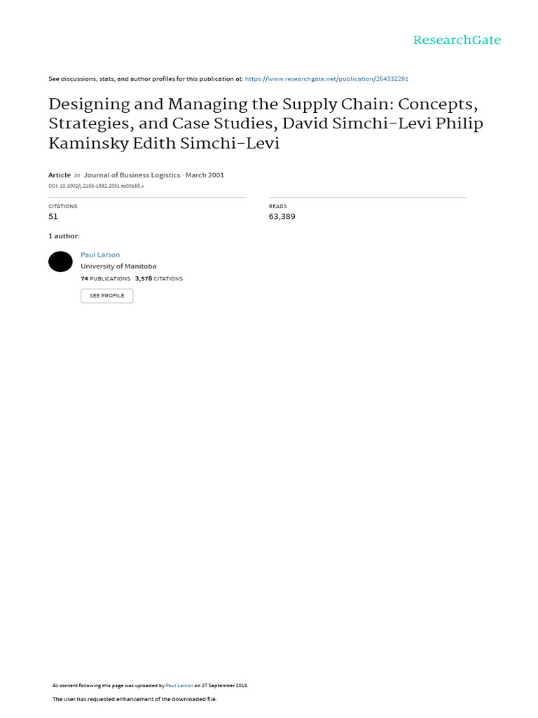 Supply Chain Management Book Review | PDF | Supply Chain Management ...