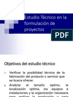 Estudio Técnico en La Formulacion de - Proyectos