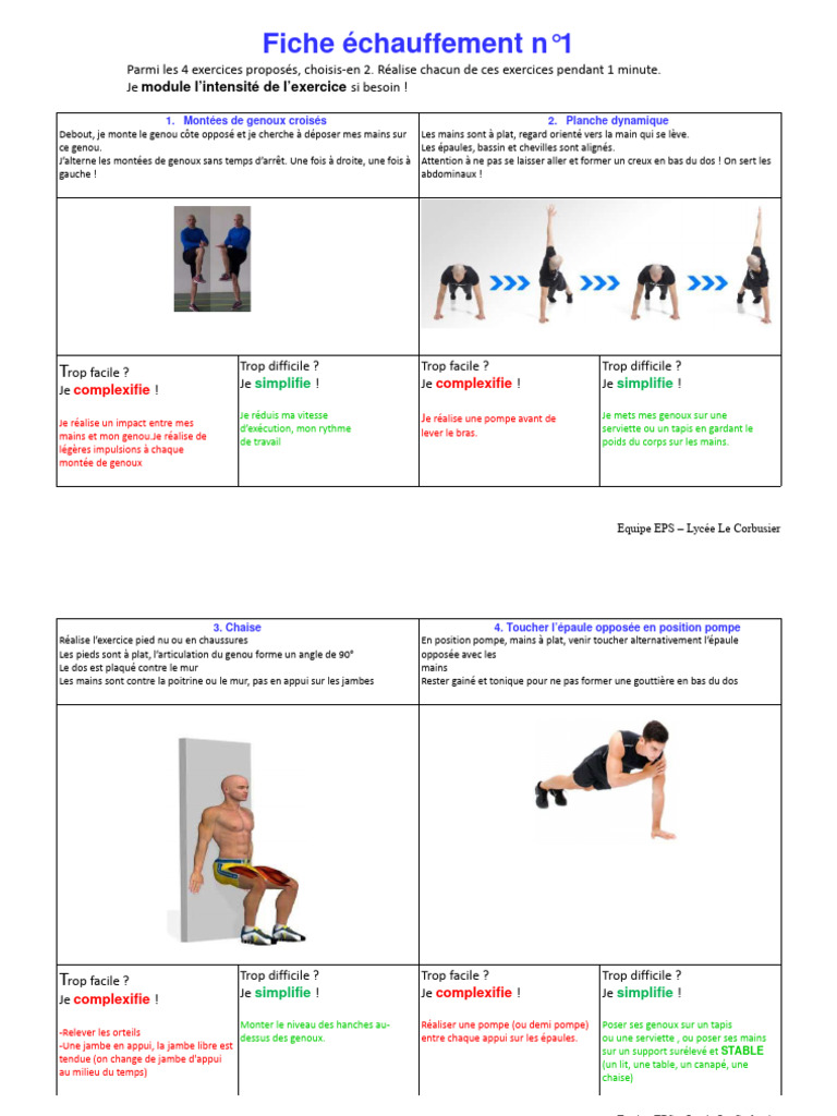 Echauffement 1 | PDF