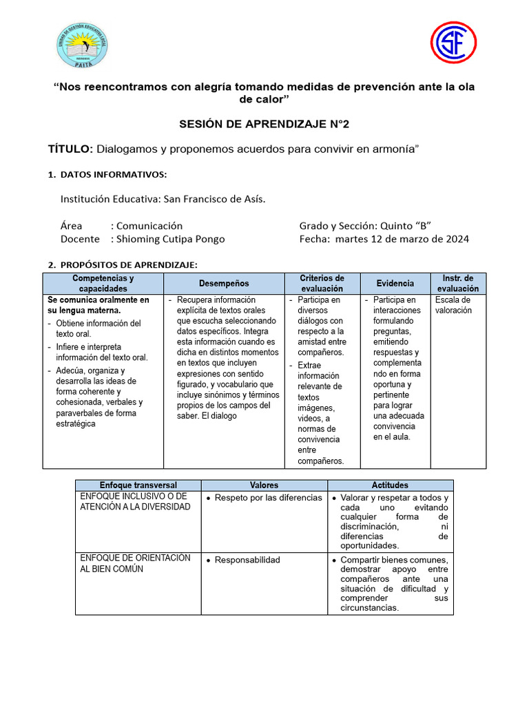 Normas de convivencia en el aula | PDF | Artes del Lenguaje y ...