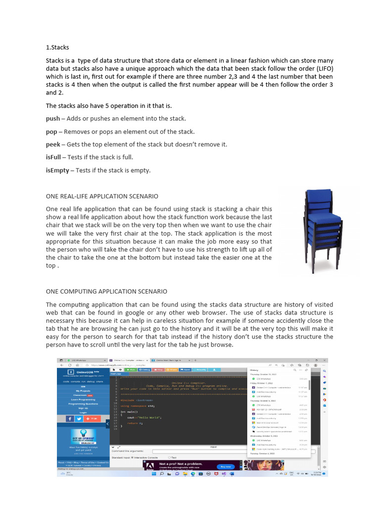 Understanding Stacks: LIFO Data Structure | PDF