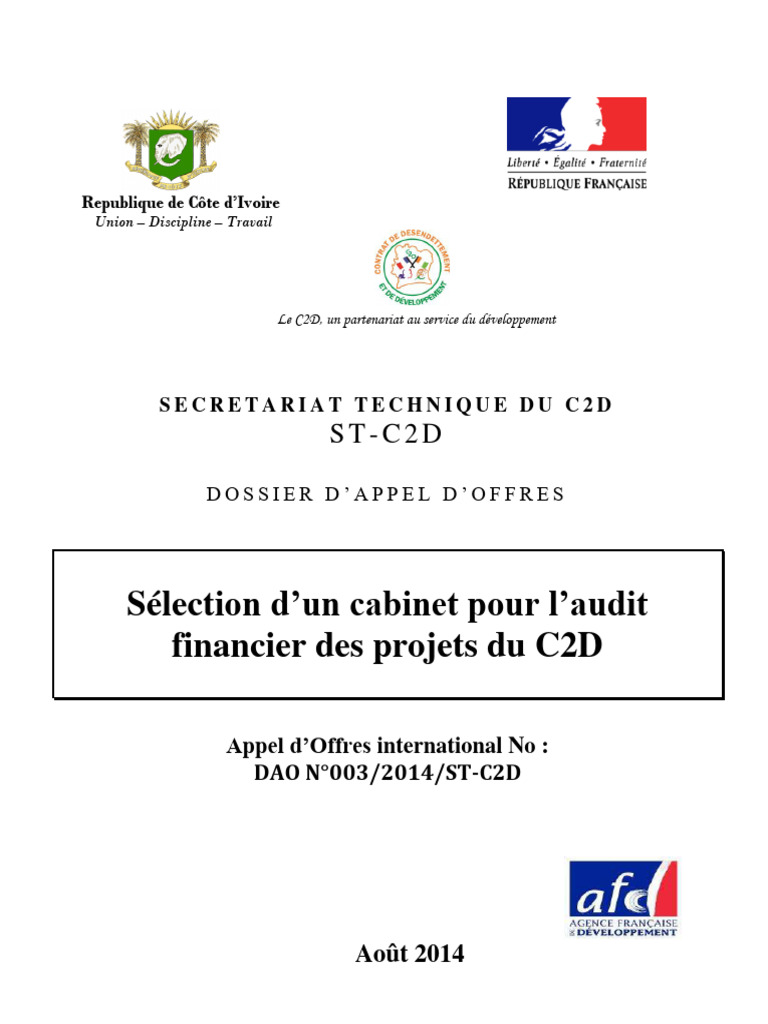 Audit financier pour projets C2D | PDF | Consultant | Directive (Union ...