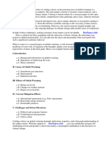 Example Formal Outline For Research Paper On Issue of Global Warming