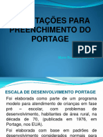 Orientações para Preenchimento Do Portage