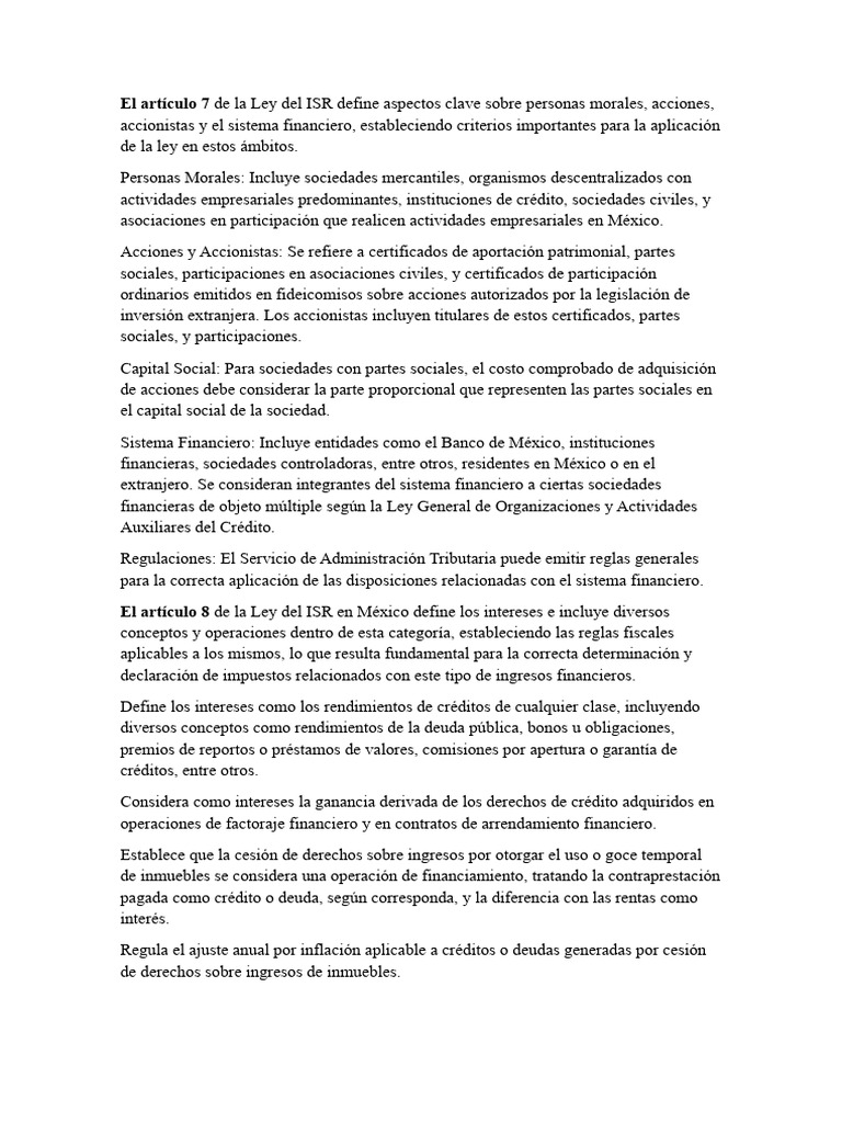 7 y 8 ISR | PDF