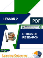 Lesson 2 Ethics of Research