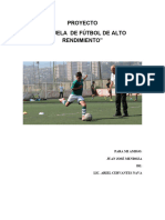 Proyecto Escuela de Futbol