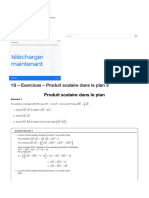 1S - Exercices Corrigés - Produit Scalaire Dans Le Plan