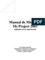 Manual Ms Project 2003 Aplicado Construccion