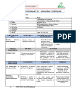 Sesion de Aprendizaje Lunes 18 Al 22 de Marzo