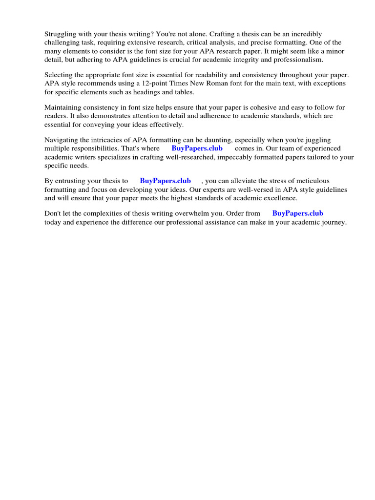Font Size For Apa Research Paper | PDF | Apa Style | Citation