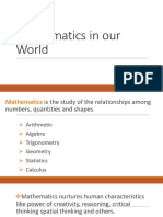 Mathematics in Our World