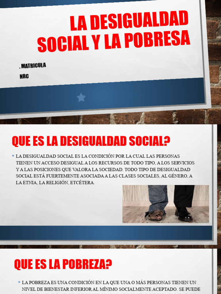 La Desigualdad Social y La Pobresa | PDF | Estilo de vida