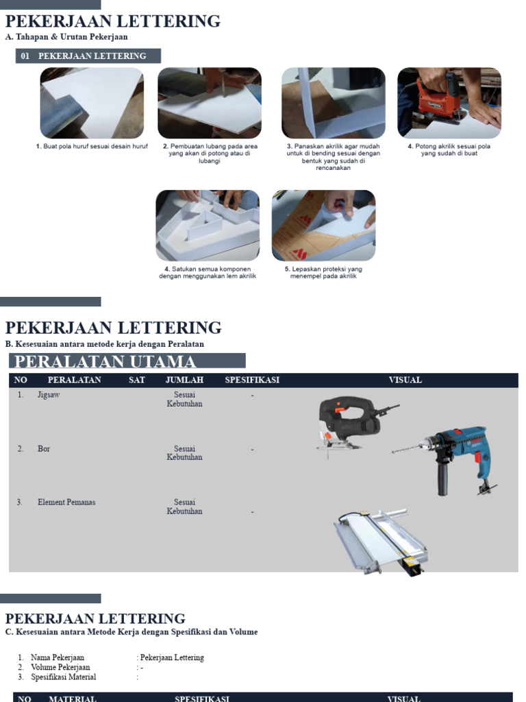 Metode Kerja Lettering Akrilik | PDF