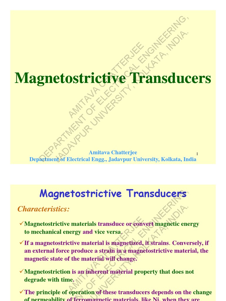 Magnetostrictive Transducer Overview | PDF