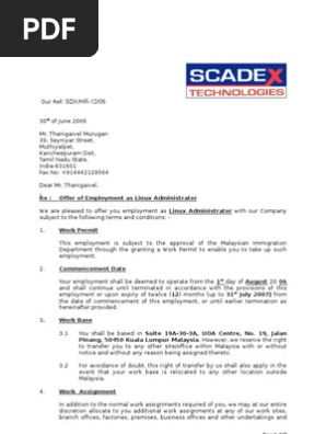 Letter Offer