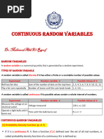 6-Continuous Random Variable