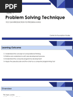 Topic 1 - Problem Solving Technique in Programming