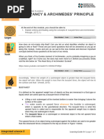 SLG 9.1 Buoyancy and Archimedes Principle