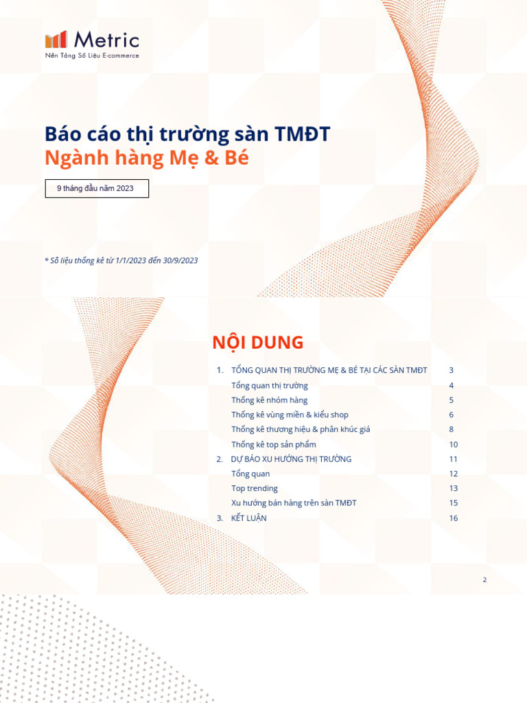 Ecom Report Mẹ & Bé - Q3.2023 | PDF