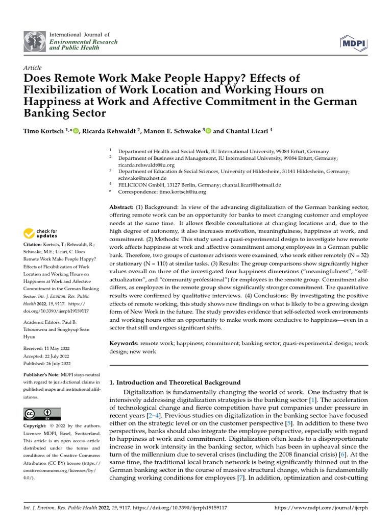 Does remote work make people happy pdf business