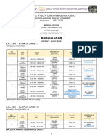 Jadual Waktu Edaftar - Bahasa Asing Semester 1 2023 - 2024