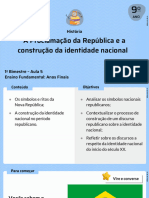 A Proclamação Da República e A Construção Da Identidade Nacional