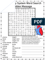 Circulatory System Wordsearch 01