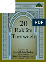 20 Rak'Ats Taraweeh Mufti Zubair Dudha