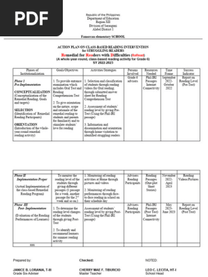 Action Plan Reading