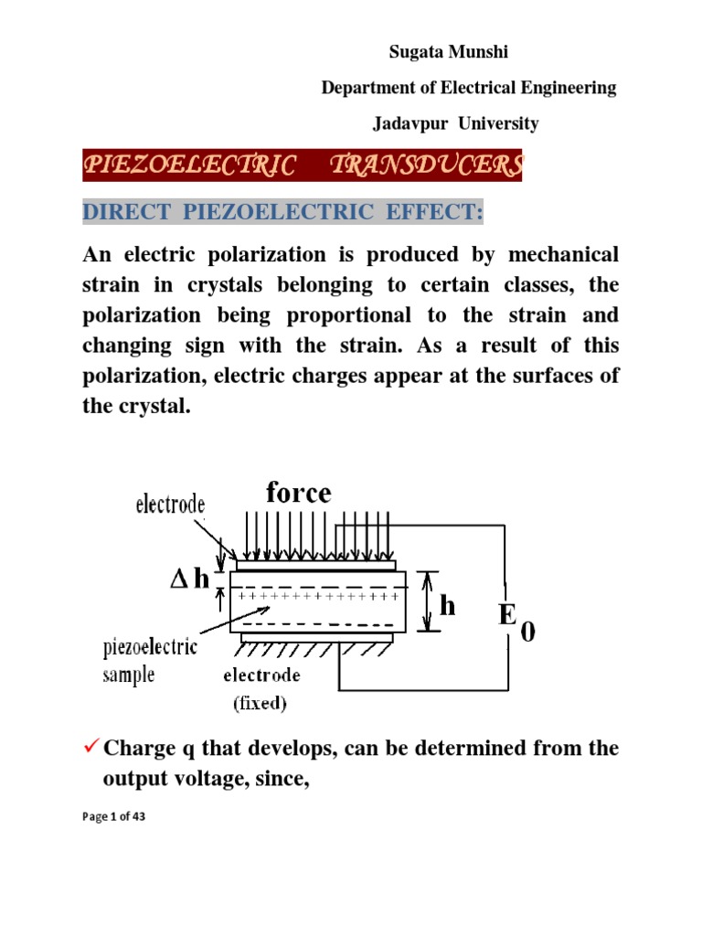 Piezoelectric Transducers_lect Piezoelectricity Dielectric