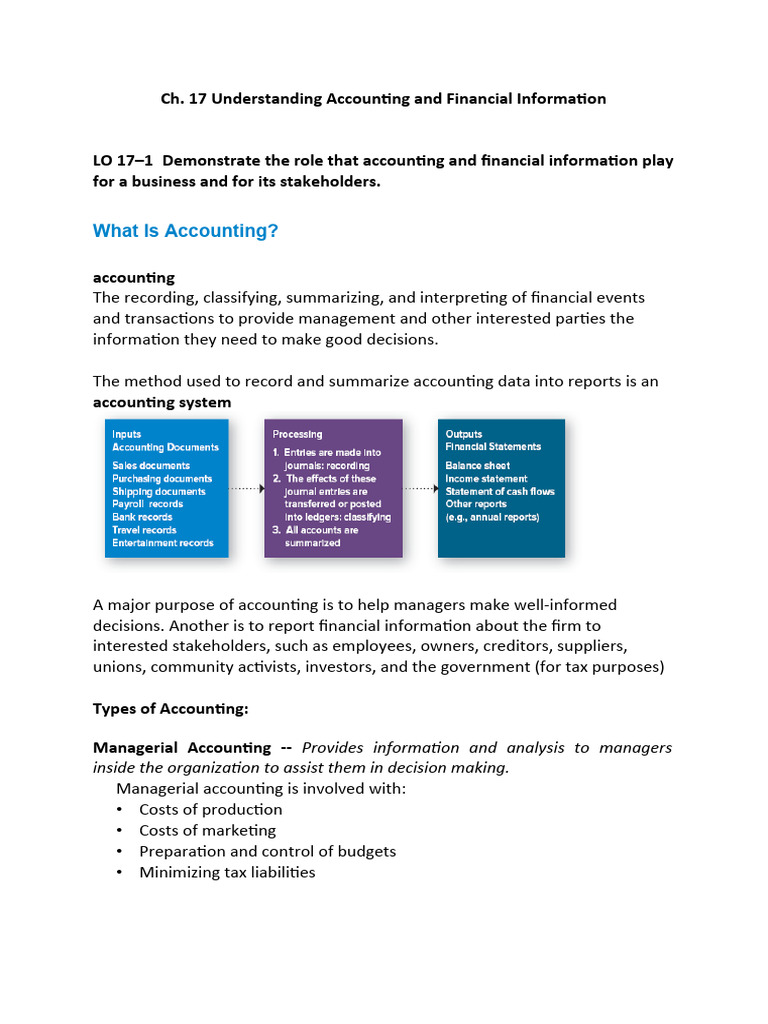 Accounting and Financial Information Guide | PDF | Balance Sheet ...