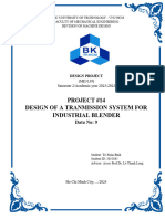 Project #14 Design of A Tranmission System For Industrial Blender