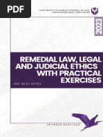 UMak BarOps Pre-Week Notes - Remedial Law-Legal and Judicial Ethics and Practical Exercises