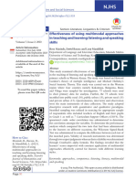 Effectiveness of Using Multimodal Approaches in Teaching and Learning Listening and Speaking Skills